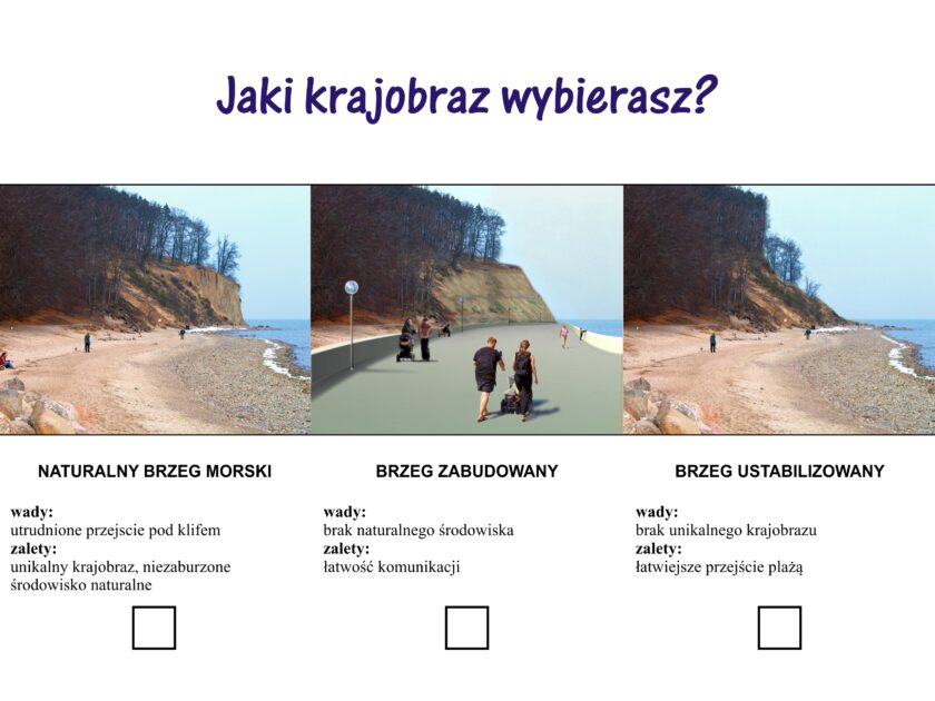 Wspólne stanowisko dyrektorów trzech instytutów naukowych badających morze w sprawie klifu w Gdyni-Orłowie i okolicznej plaży