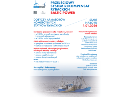 Informacja od spółki Baltic Power dla rybaków